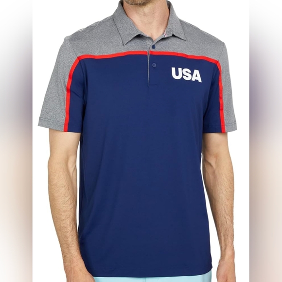 adidas Other - Adidas Ultimate365 USA Golf Polo Shirt, Dark Blue/Grey Size Large NWT MSRP $70